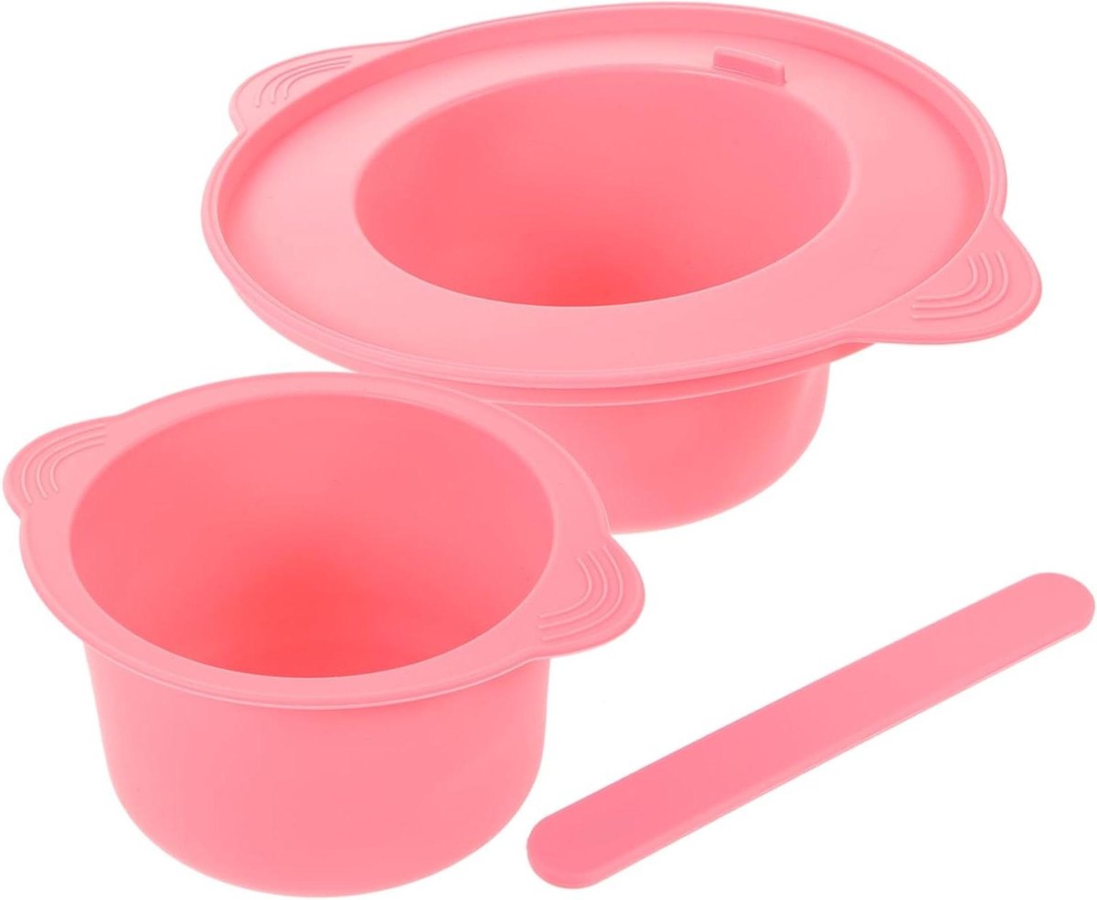 Wax Warmer Kom - Harsverwarmer Accessoires - Masker Mengen - Herbruikbaar Siliconen - 400 ml - Roze