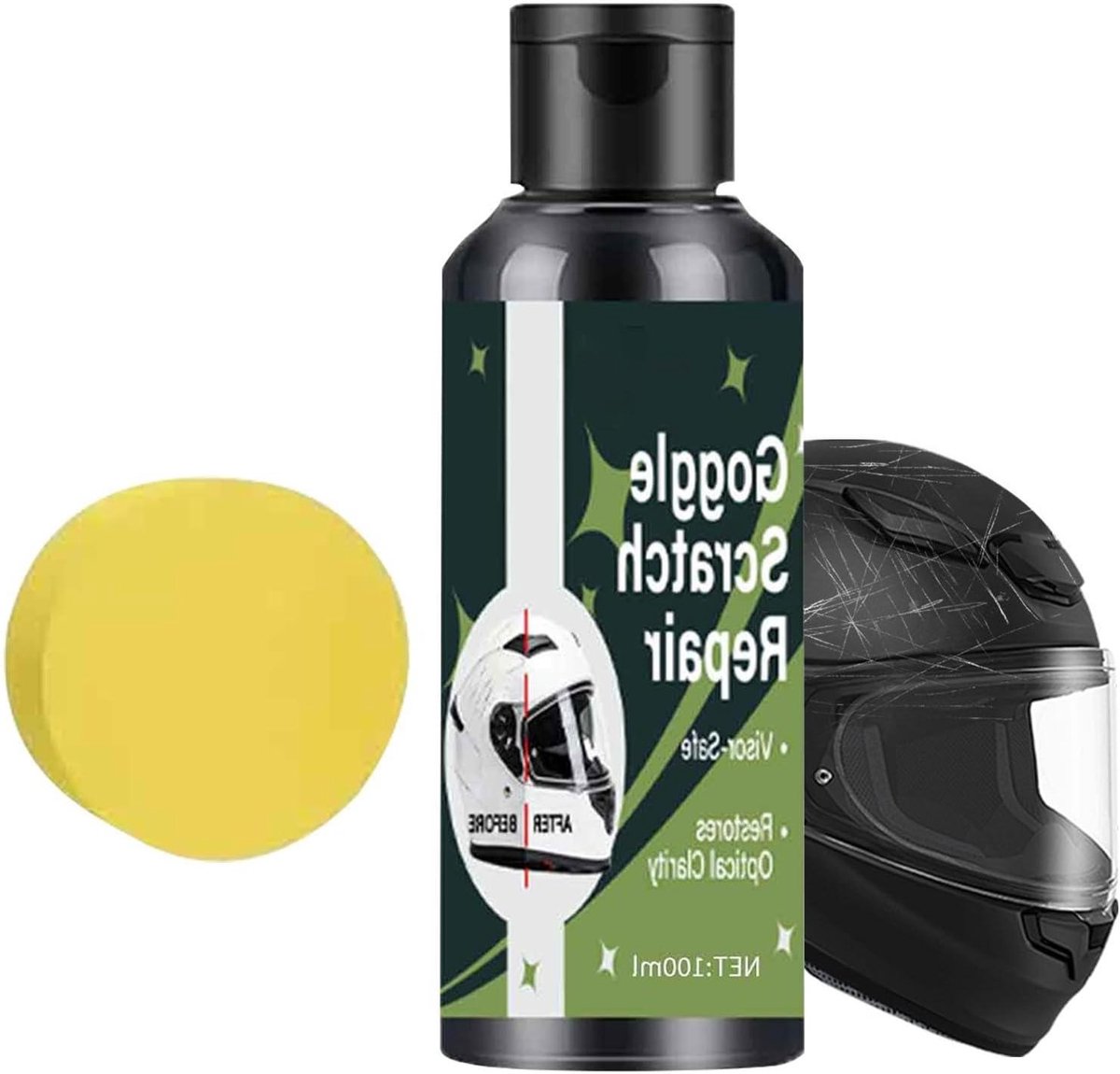 Krasverwijderaar Pasta - Glans Herstel - Helm Onderhoud - Snel Slijtage Herstel - 35ml - Meerkleurig