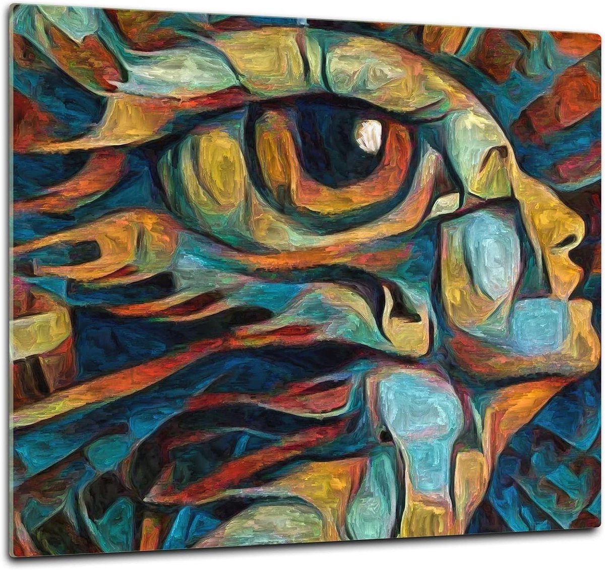 Glazen Keukenbord - Werkbladbeschermer - Koken en snijden - Breukvast gehard glas - 60 x 52 cm - Inner eye