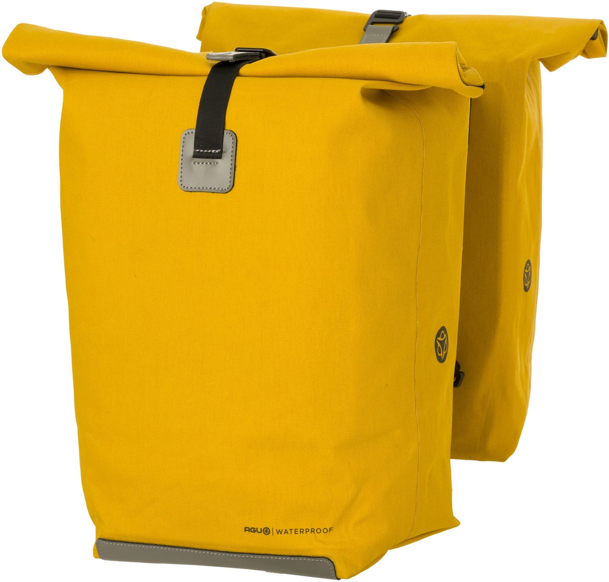 AGU Convoy Clean - Dubbele Fietstas - Waterdicht Canvas - 34L - MIK Systeem - Roll-top sluiting - Urban - Mustard