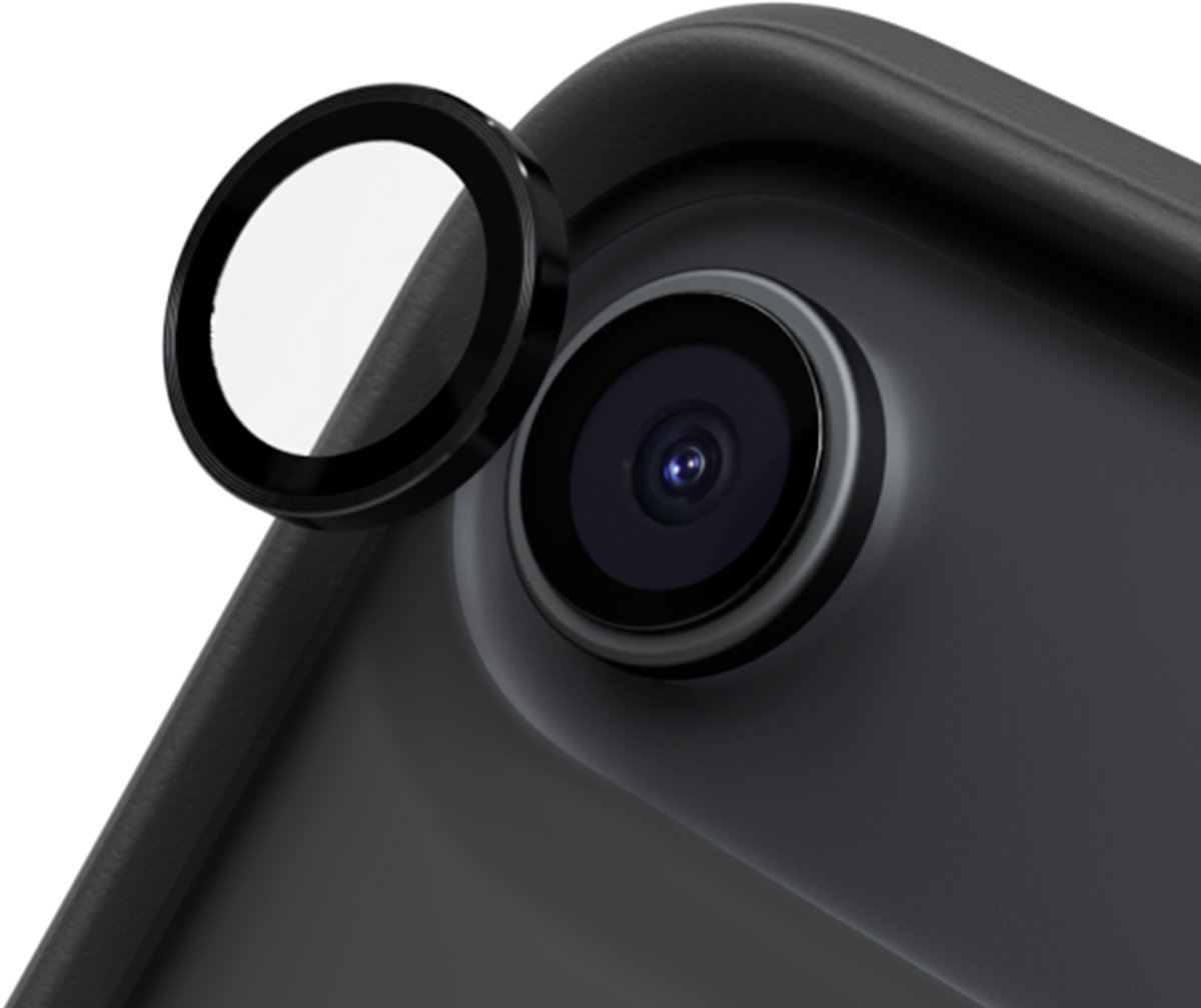 Rhinoshield, Camerabescherming geschikt voor iPhone Air van Gehard Glas Schokbestendig, Zwart / Transparant