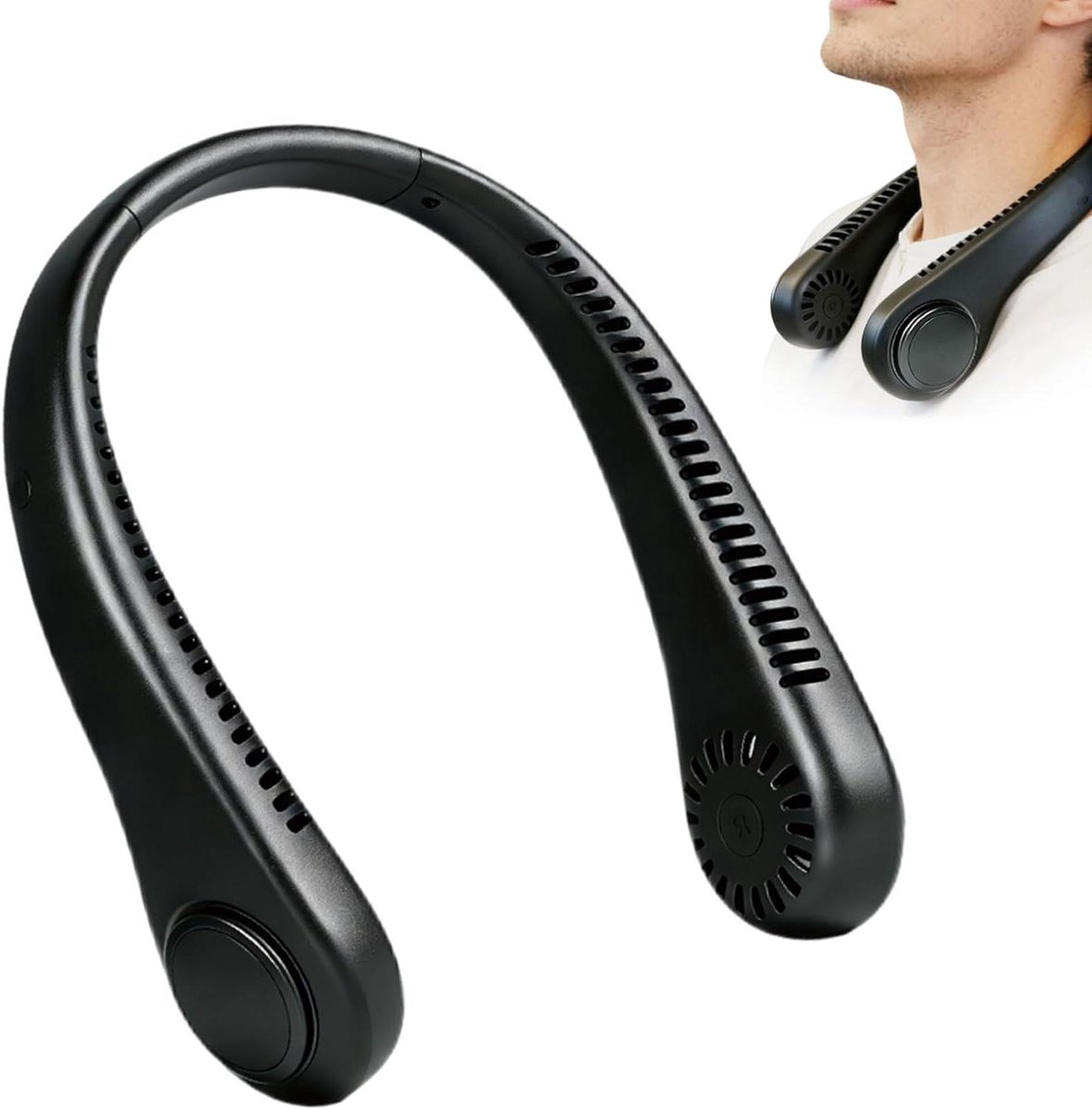Draagbare Nek Ventilator - Bladloze Ventilator - Persoonlijke Koeling - 360 Graden Luchtstroom - 65 x 19 x 65 cm