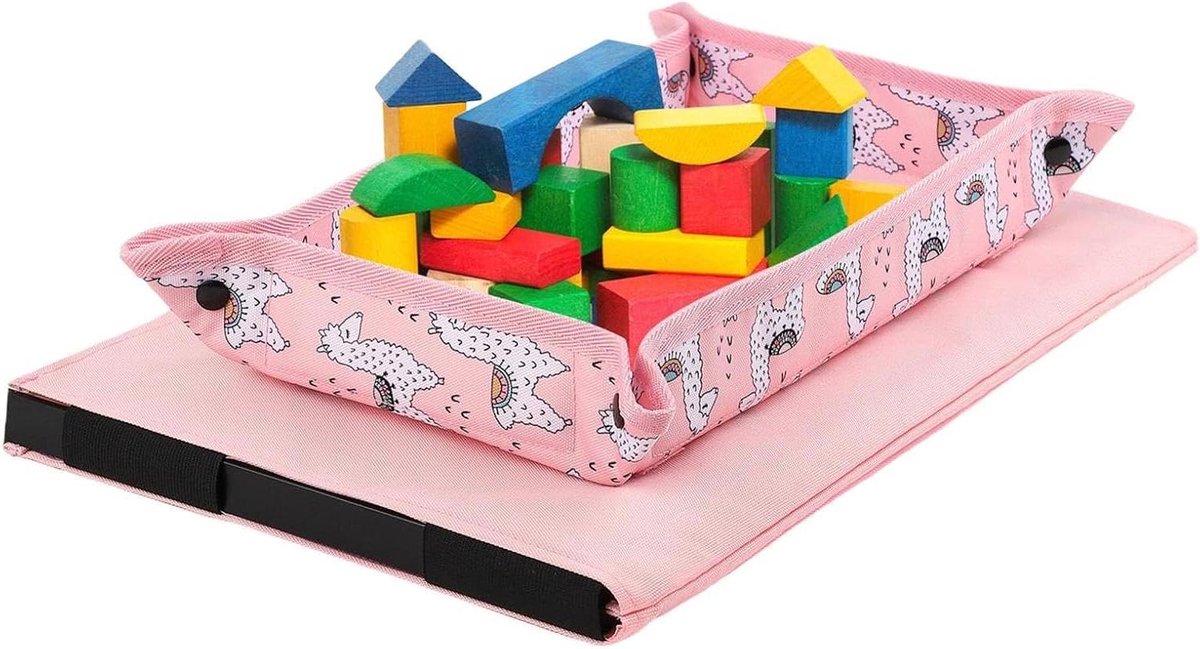 Vliegtuigdienblad Kinderen - Reis dienblad - Georganiseerd Reizen - Opvouwbaar Multifunctioneel - 44 x 30 cm - Alpaca