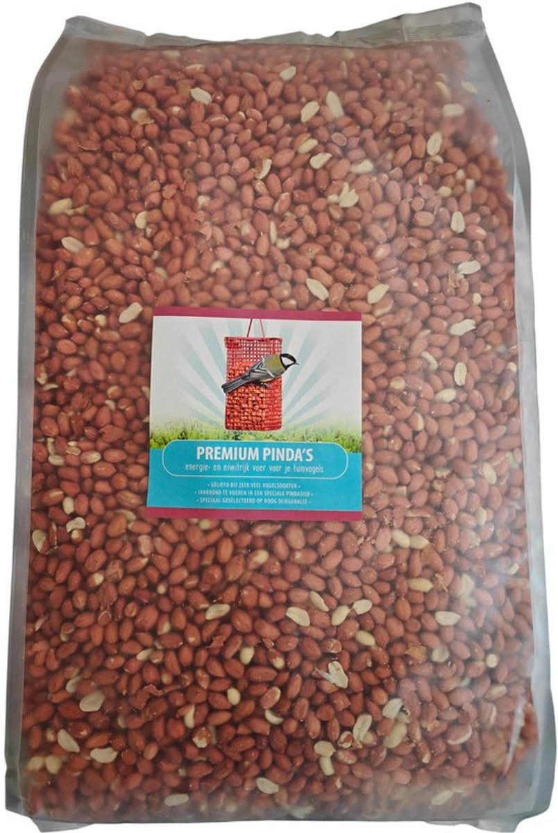 Solidchoice- Gepelde Pinda's Premium Kwaliteit - Vogelvoer 10kg - Energierijk - Eiwitrijk - Geschikt voor Tuinvogels - Voeradvies Pindasilo