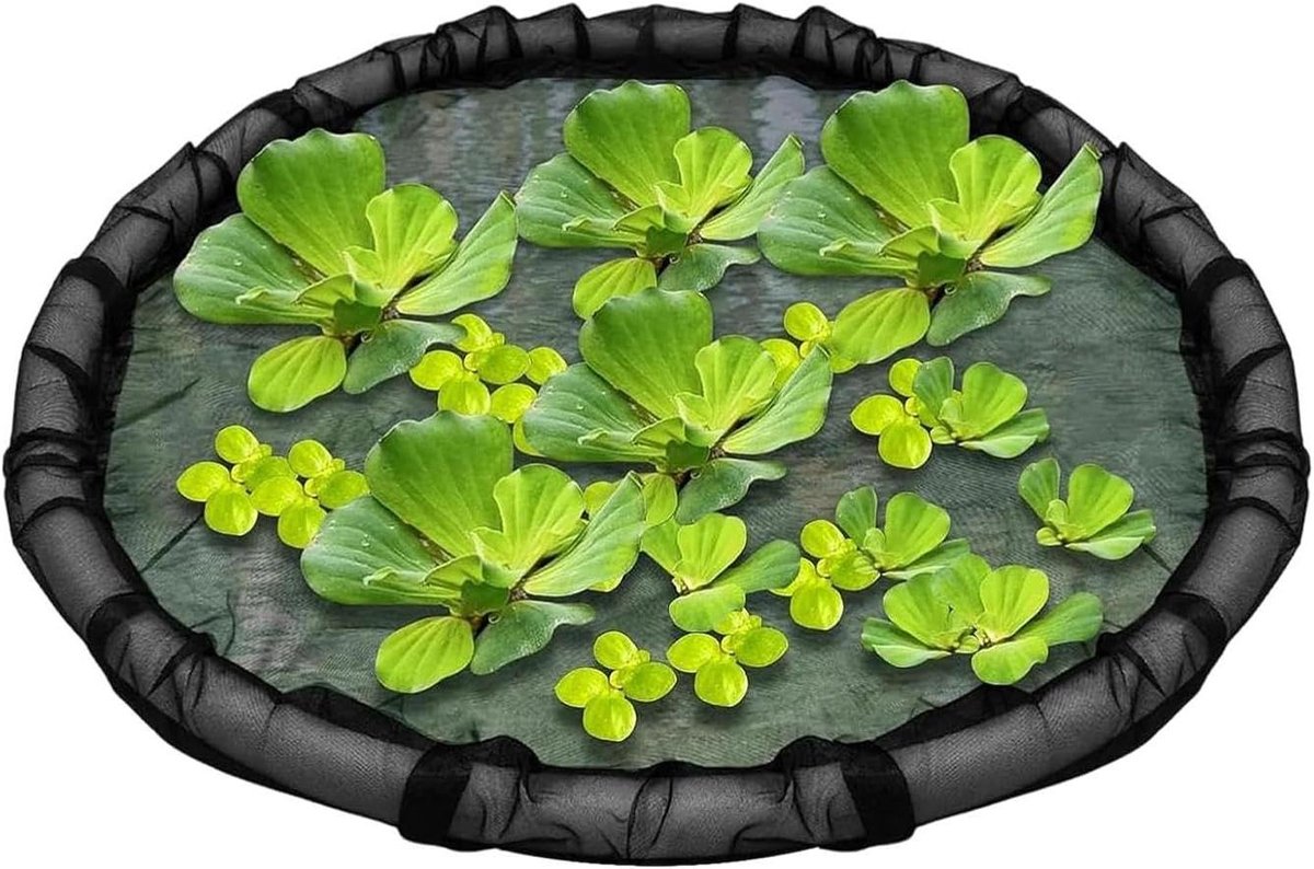 Drijvende Vijvermand - Plantenmand Vijver - Vijveronderhoud - Fijnmazig Gaas - 60 cm - Zwart