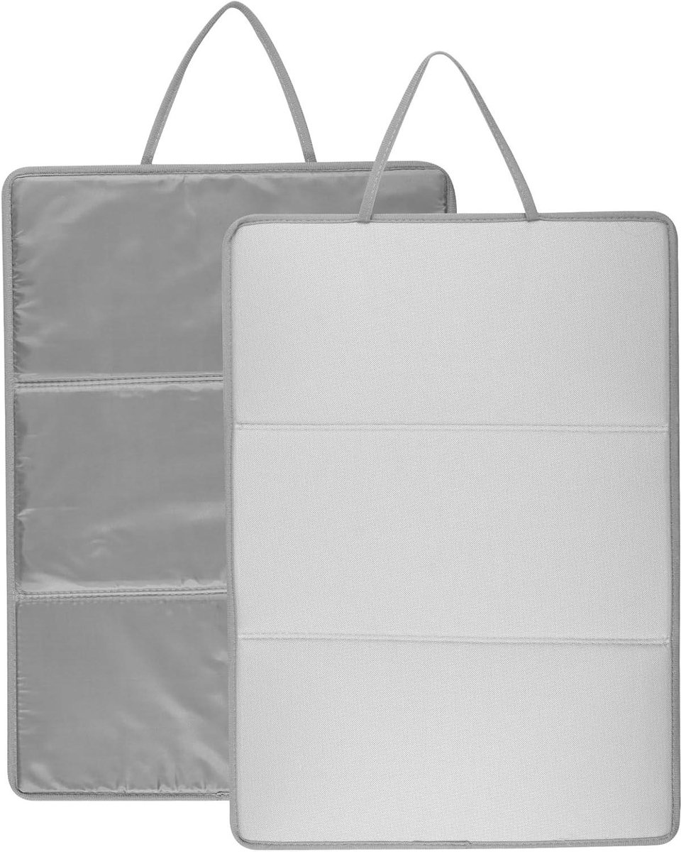 Strijkmat - Strijkdeken strijkpad - Ruimtebesparend strijken - Hittebestendig verdikt materiaal - 51 x 36 cm - Grijs