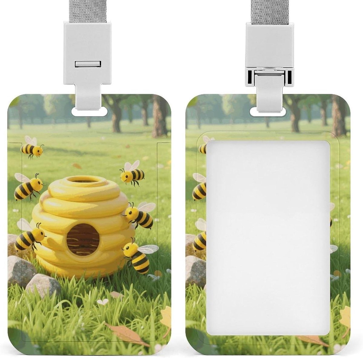 ID-badgehouder - Naamplaatjeshouder Kaarthouder - Werk Organisatie - Waterdicht Transparant - 6 x 10 cm - Wit