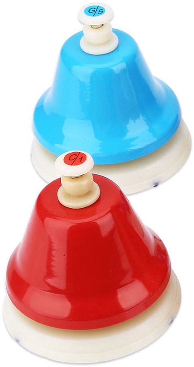 Handbelset 8 Noten - Muziek Instrument Kind - Muziekonderwijs - Leren - Grof Motoriek - Aantrekkelijk Design - Muziekinstrument