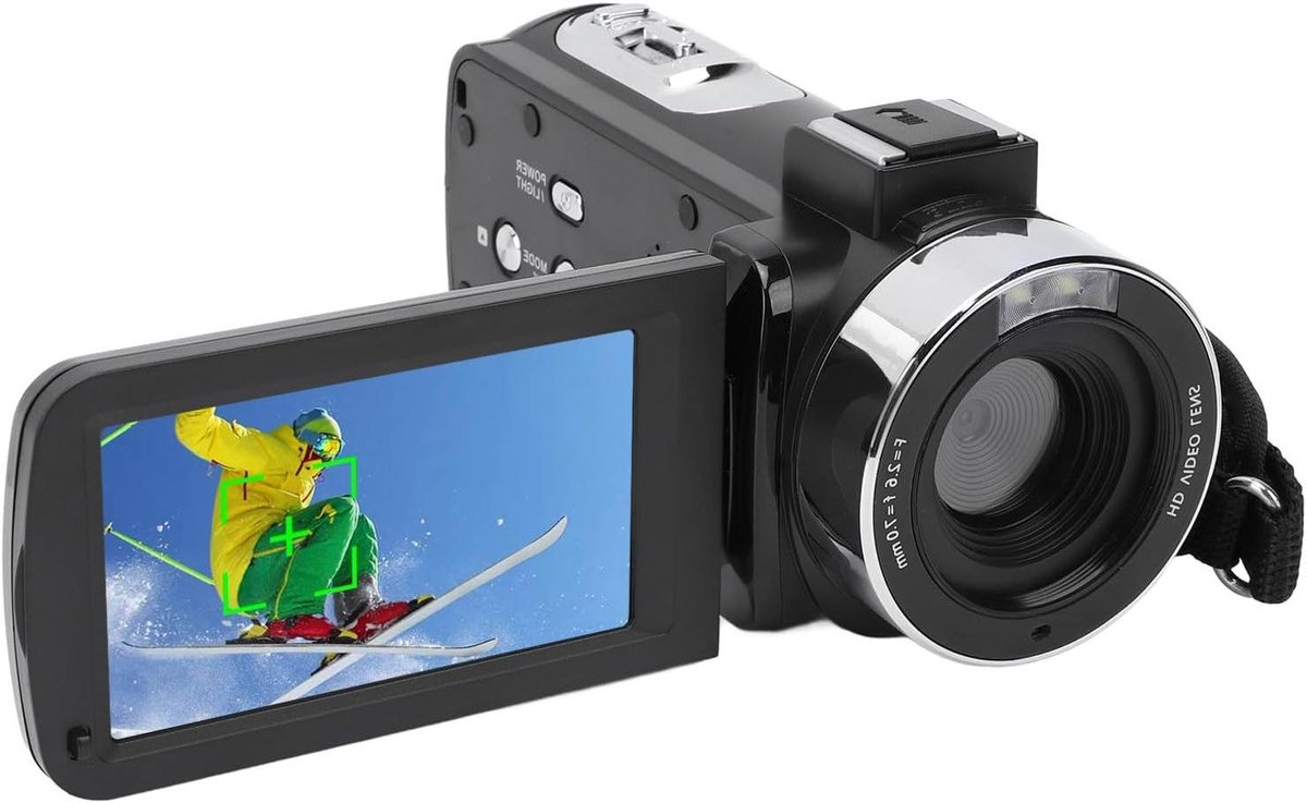 Full HD Videocamera - Digitale Camcorder - Video Opnemen - Met Nachtzicht - 30MP 1080p - Zwart