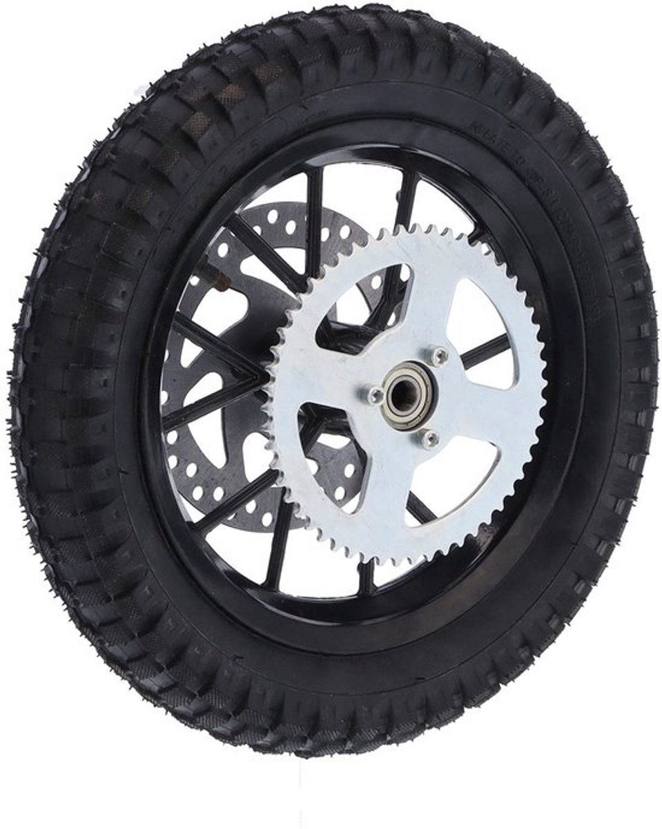 Achterwiel 12,5 X 2,75 Inch - Rubber - Metalen Achterwielband - Coolster - Mini-crossmotor - Geschikt voor QG-50 - Crossmotorwiel