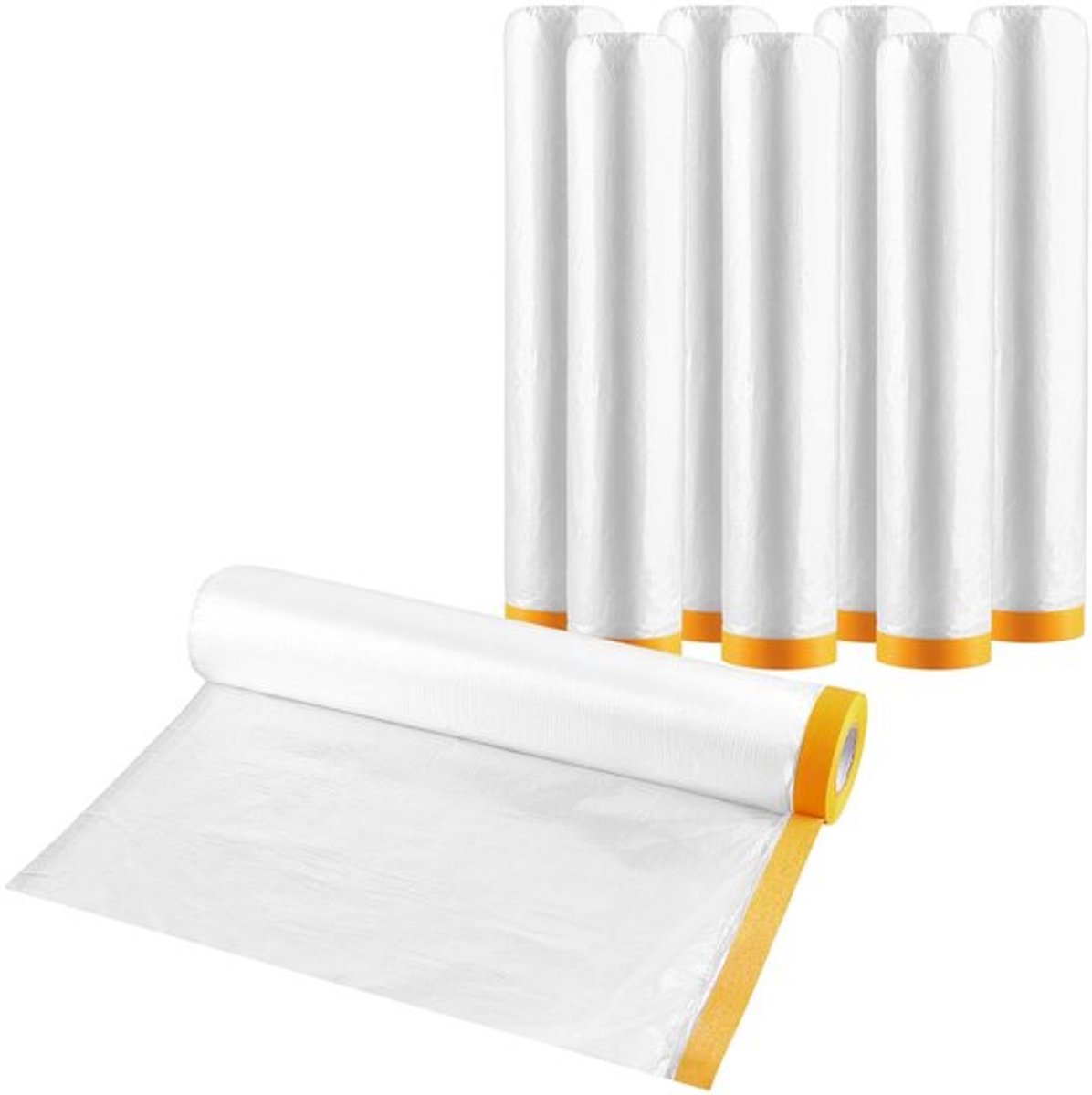 Stofvel 20m - 8 Stuks - Zelfklevende Stofplaten - PE Plastic - Tapijtbescherming - Dekkend voor Schilderen - Tapijtbeschermfolie