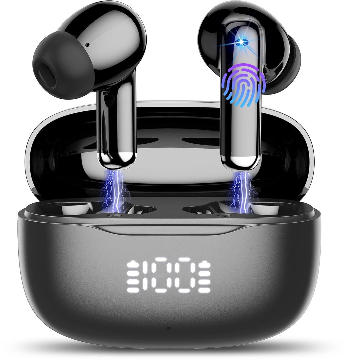 Dailygoods- Hoofdtelefoon Draadloos - Bluetooth 5.4 - Ruisonderdrukking - Hifi Stereo - 40 Uur Autonomie - IP7 Waterdicht - HD Microfoon - Draadloze Oordopjes