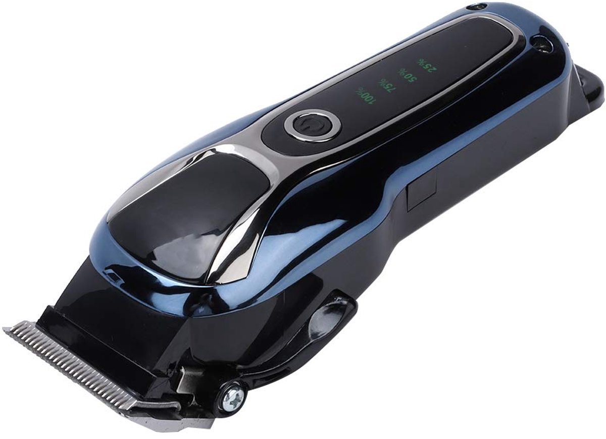 SnelShoppen - Professionele elektrische tondeuse trimmer en haarstyler, baardtrimmer met 4 kamgeleiders (3 mm, 6 mm, 10 mm, 13 mm) voor kappers, knipp