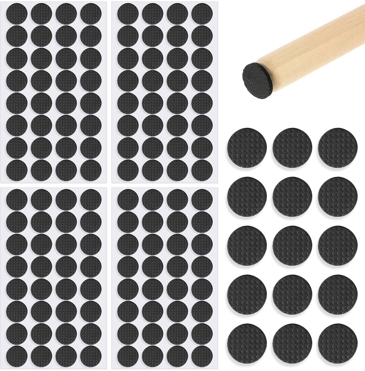 Dailygoods - Set van 128 Antislip Pads - Zelfklevende Rubber Pads voor Meubels