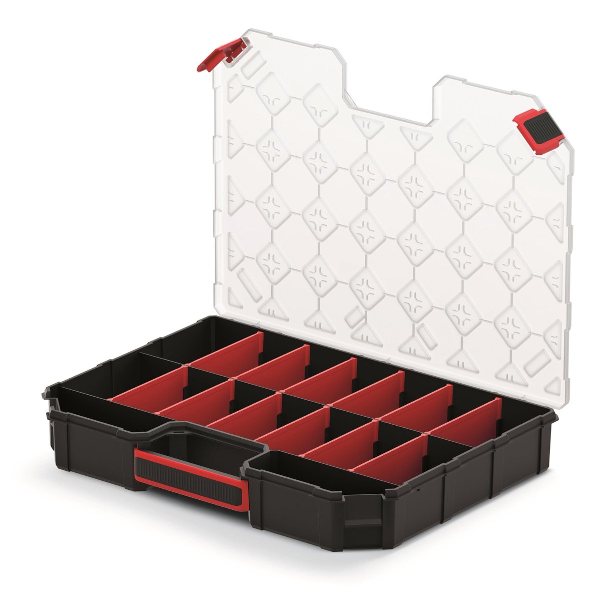 Dailygoods - Assortimentdoos 390 x 284 x 60 mm met 16 verstelbare compartimenten - Sorteringsdoos voor kleine onderdelen