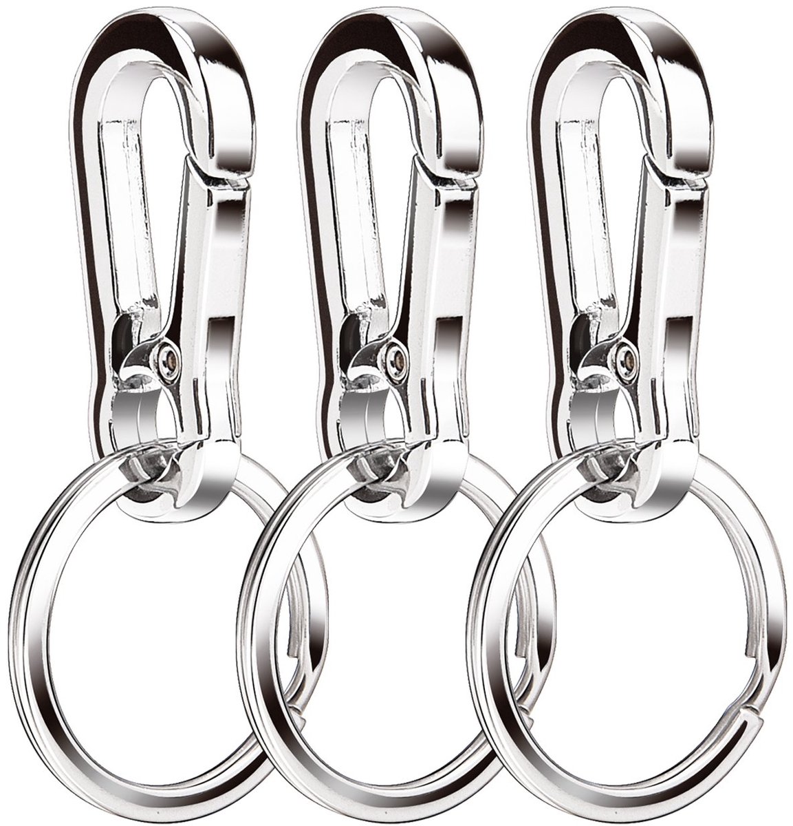 Dailygoods - Set van 3 Metalen Sleutelhangers - Sleutelorganizer en Auto Sleutelfinder