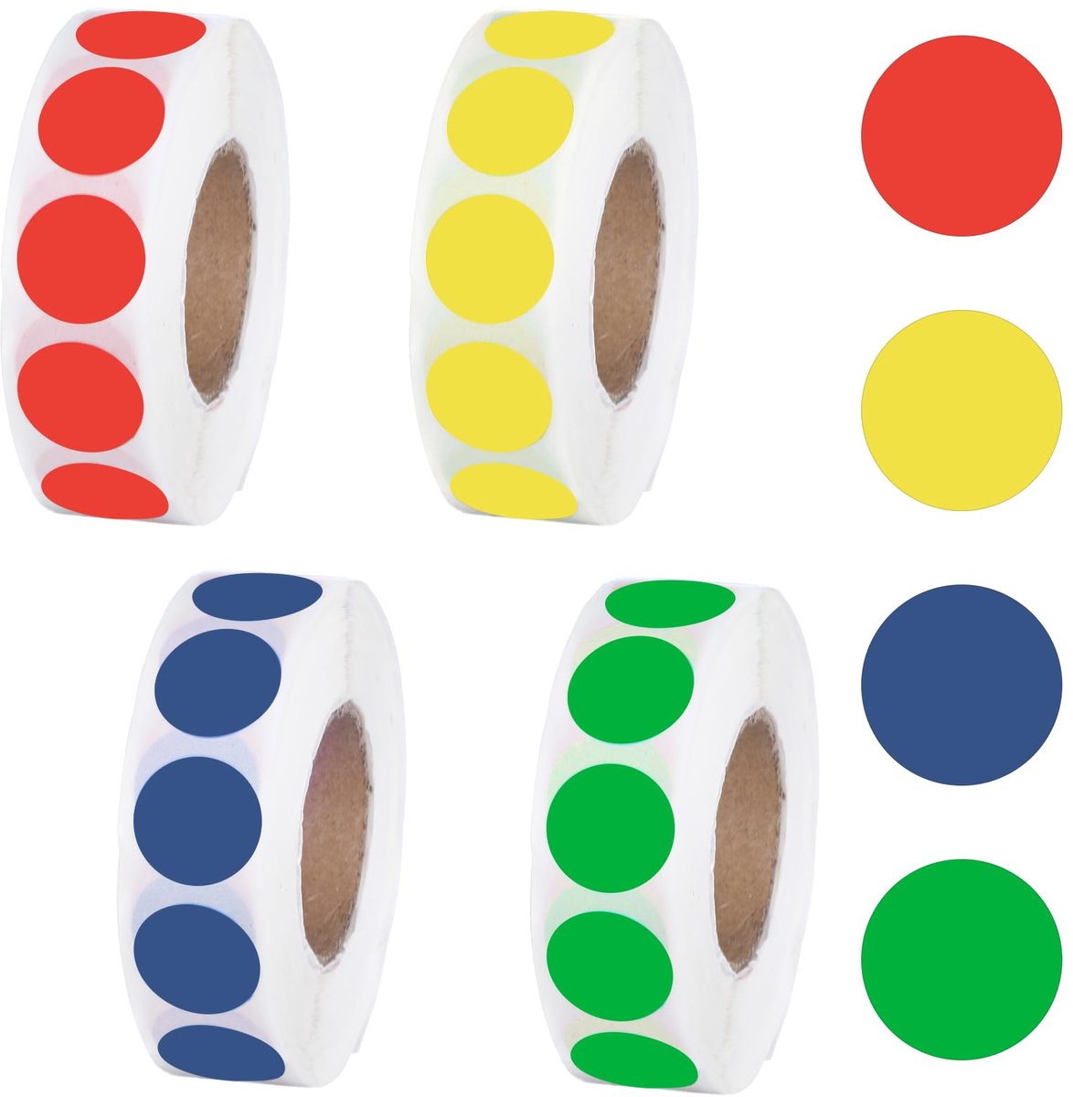 Dailygoods - 4000 Kleurrijke Plakpunten - Markeer Dots voor Kantoor en DIY Projecten