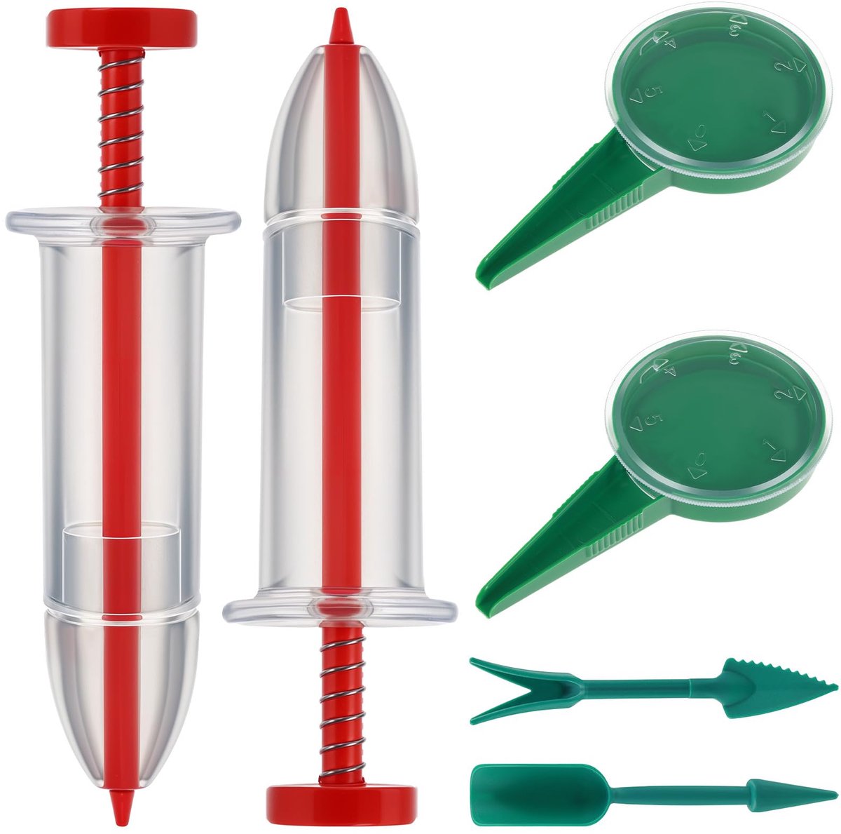 Dailygoods - 6-delige Mini Zaaddispenser Set - Handmatige Zaadverspreider voor Kleine Zaden