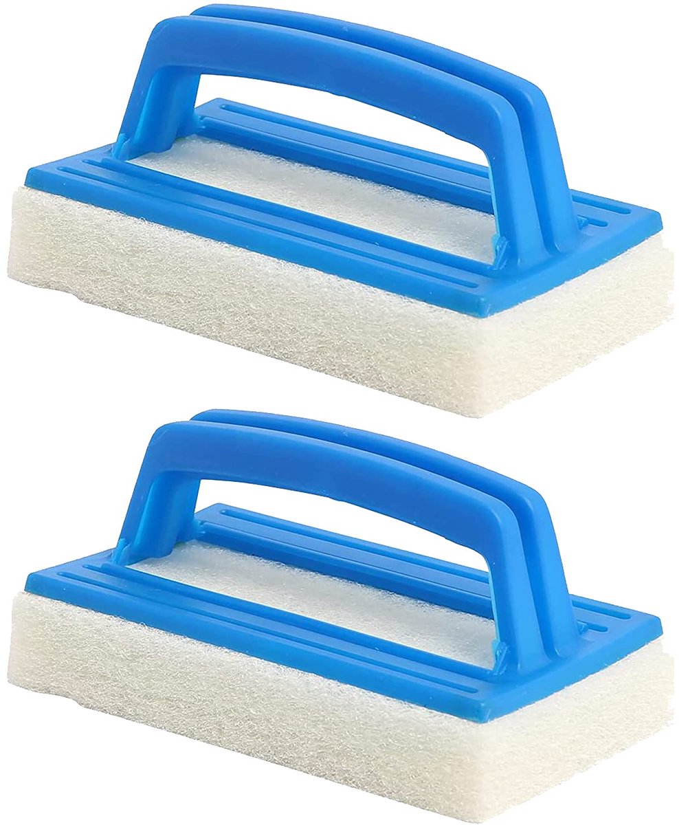 Dailygoods - 2 Stuks Zwembadborstel met Handvat voor Efficiënte Zwembadreiniging