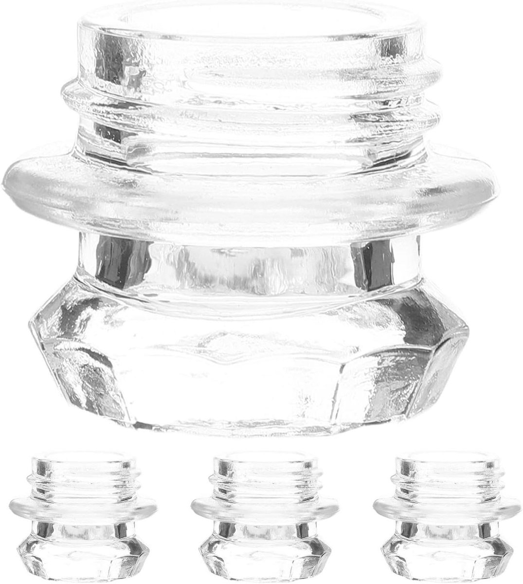 Glazen Percolator Knoppen - Koffiefilter Knoppen - Koffie Maken - Hittebestendig Glas - 4 cm - Transparant