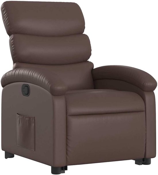 Relaxstoel met opstahulp - Comfortstoel sta op - Makkelijk opstaan - Elektrische opstahulp - 70 x 99.5 cm - Bruin — afbeelding 4
