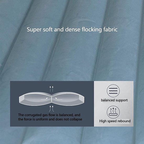 Auto luchtbed - Kampeer matras - Reizen en slapen - Verdikt en comfortabel - Voor 2-3 personen - Grijs — afbeelding 3