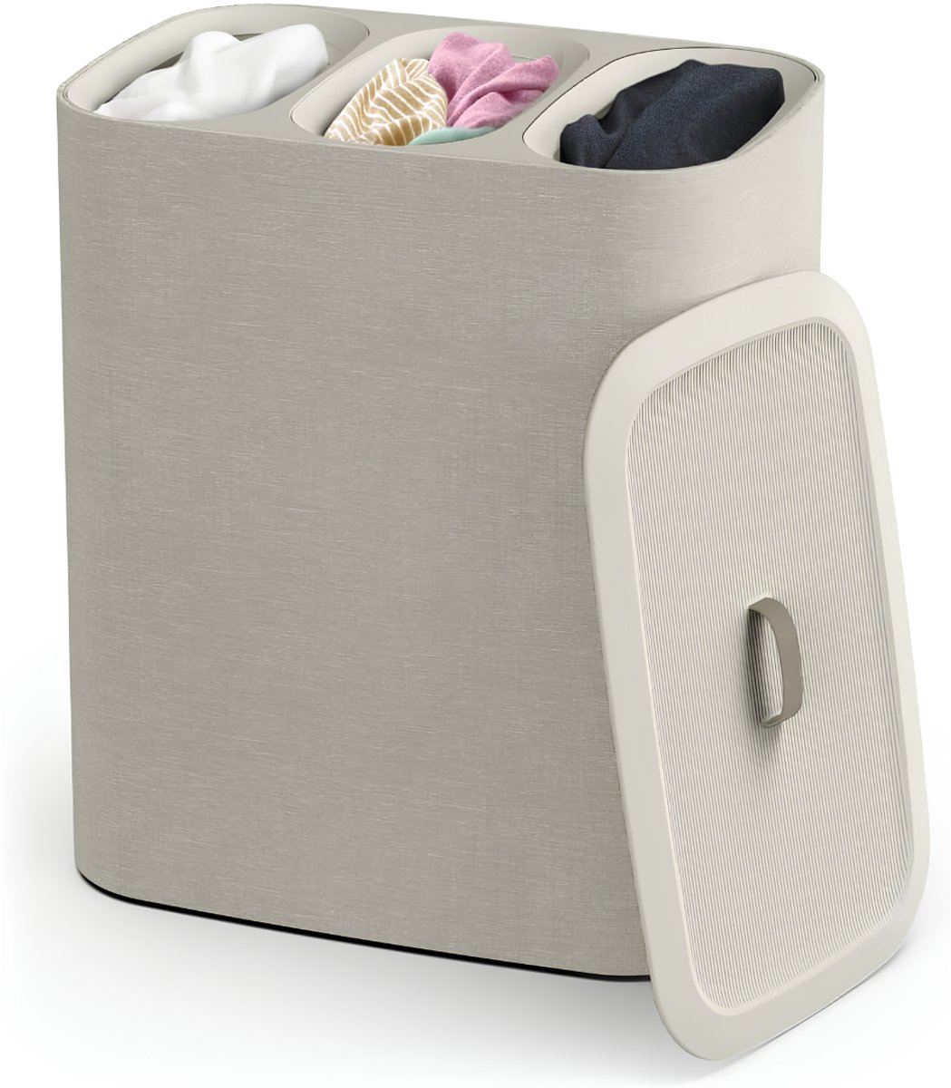 NIVA® Wasmand - Wasmanden - Wassorteerder - Beige - 40cm x 60cm x 71cm