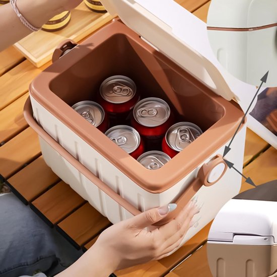 Koelbox met Accu's - Thermobox Draagbaar - Reizen en Dagelijks - Geavanceerde Hittebescherming - 6 Liter - Wit van Koelbox. — afbeelding 5