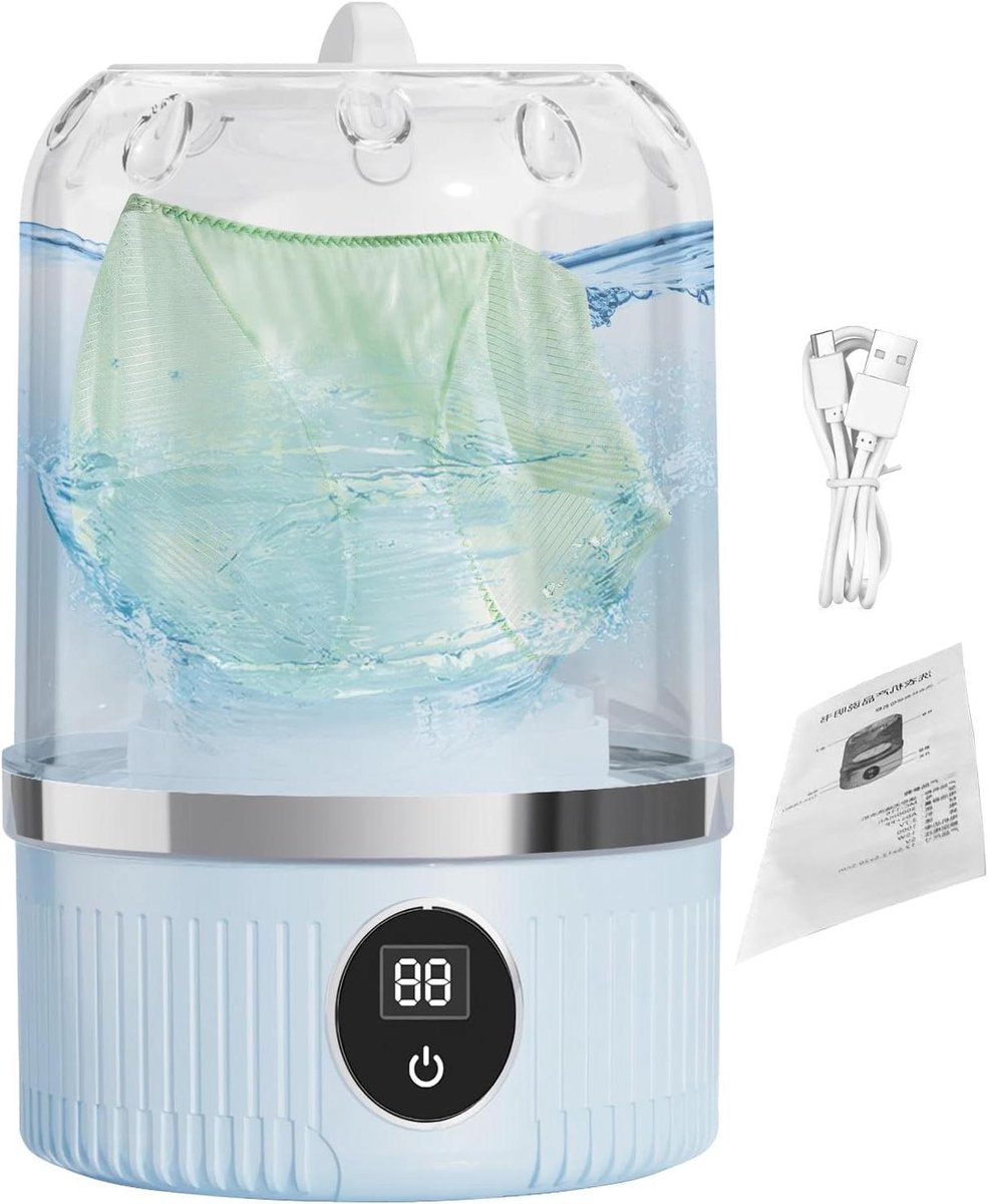 Reiswasmachine Kleine wasmachine Snel wassen Ultrasone reiniging 215 x 135 x 215 cm Wit