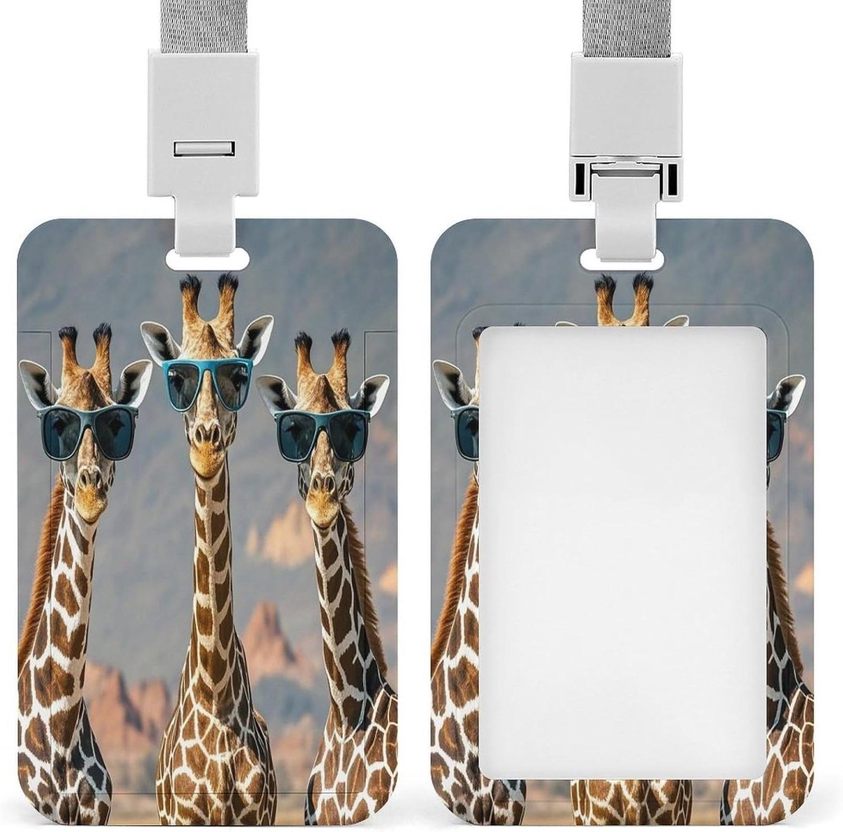 Badgehouder met Lanyard - Naamkaarthouder ID Kaarthouder - Werk Identificatie - Duurzaam ABS Kunststof - 3.5 x 2.2 inch - Stijl