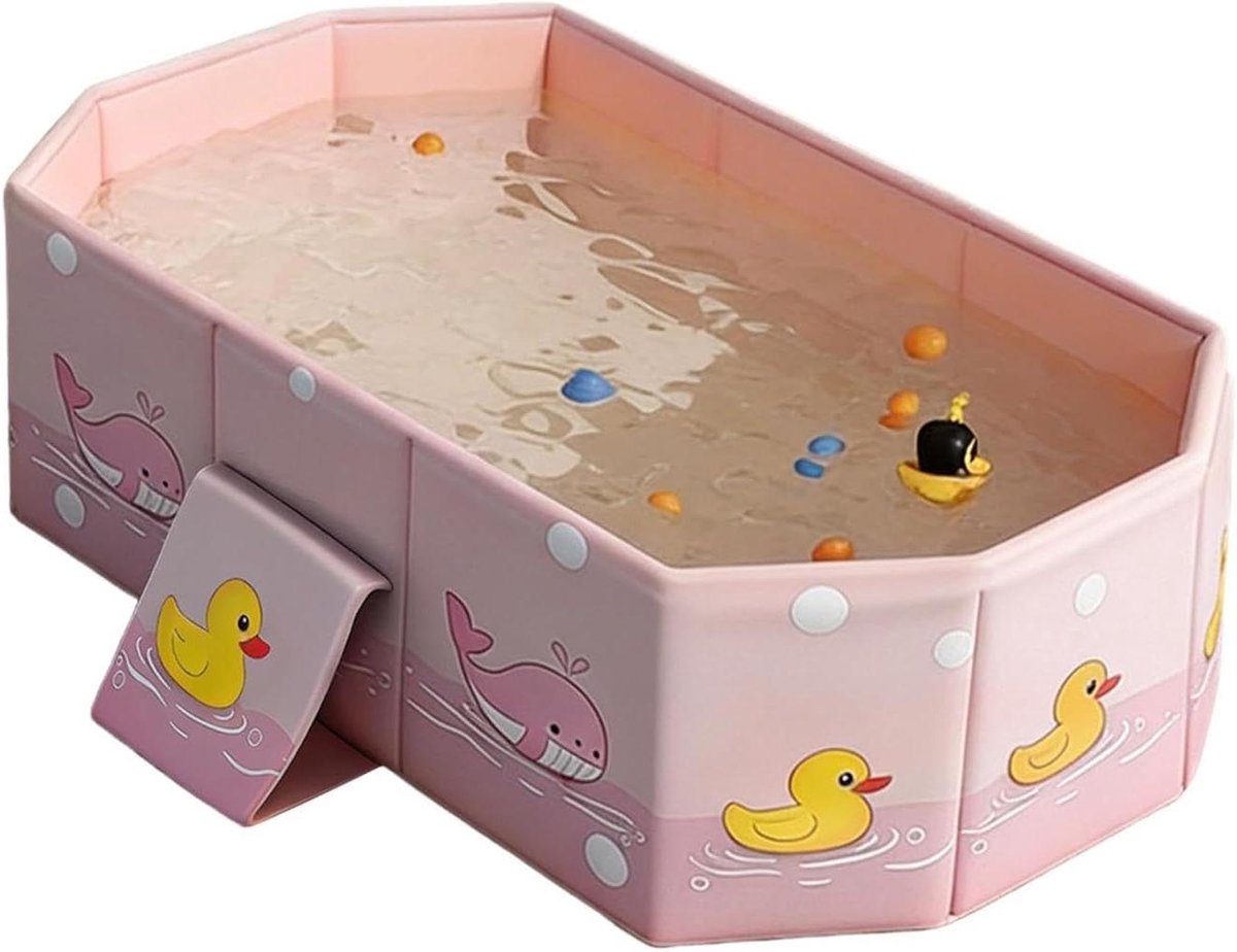 Opvouwbaar Kinderbad - Babybadje Douche - Veilig Wassen - Anti-Kantel Stabiliteit - 78x41x21cm - Geel
