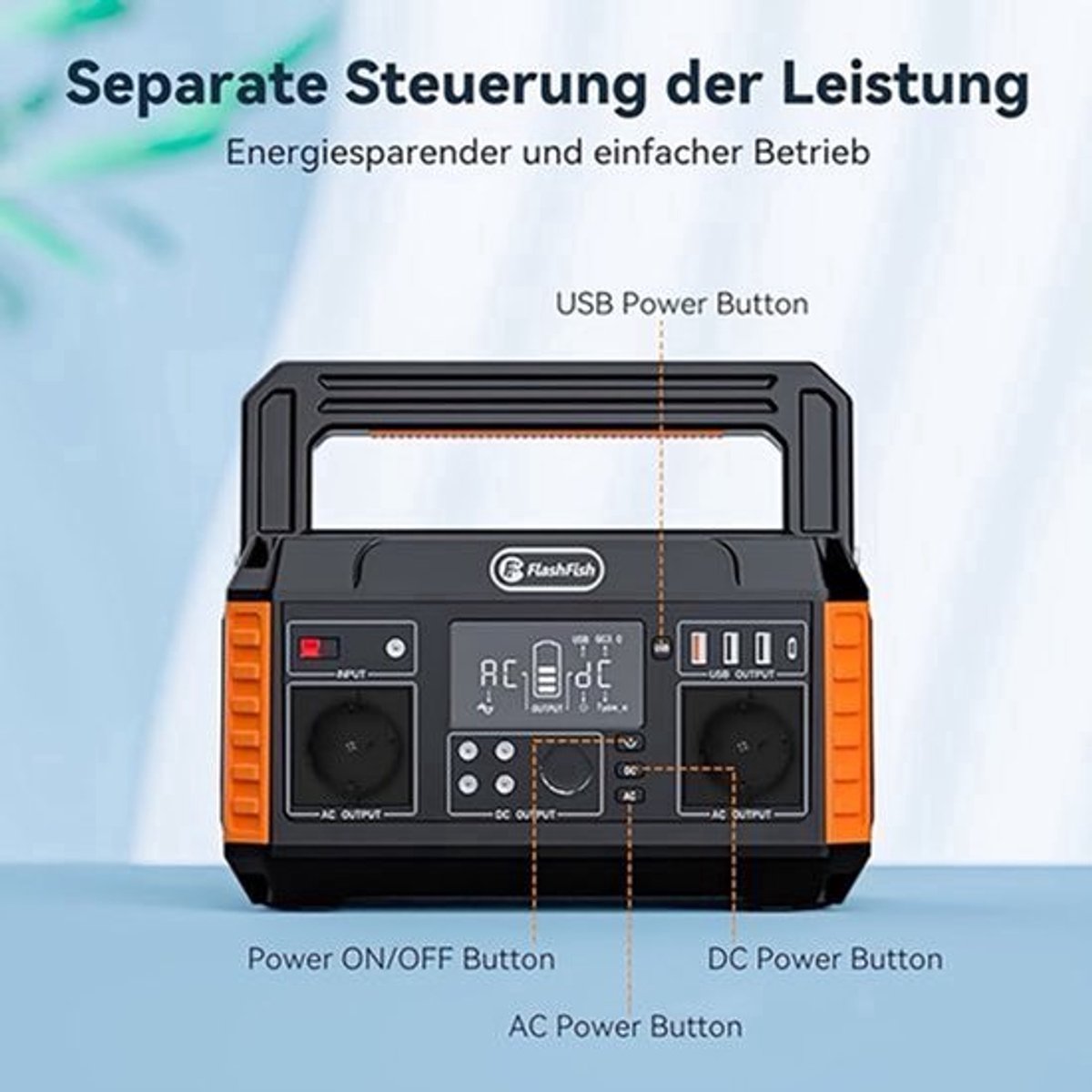 Draagbare Power Station – Mobiele Accu – Noodstroomunit – Camping Generator – Outdoor Batterij – 520Wh Capaciteit – Meerdere Poorten & Lichtgewicht ABS Behuizing