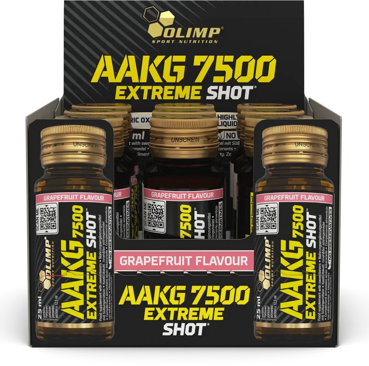 AAKG 7500 Extreme Shot - 9 ampullen - Grapefruit