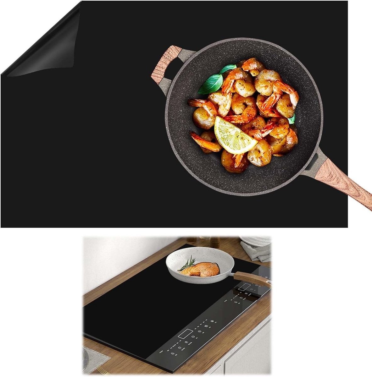 Inductiekookplaat beschermhoes van silicone, 52 x 78 cm, hittebestendig, antislip en eenvoudig schoon te maken