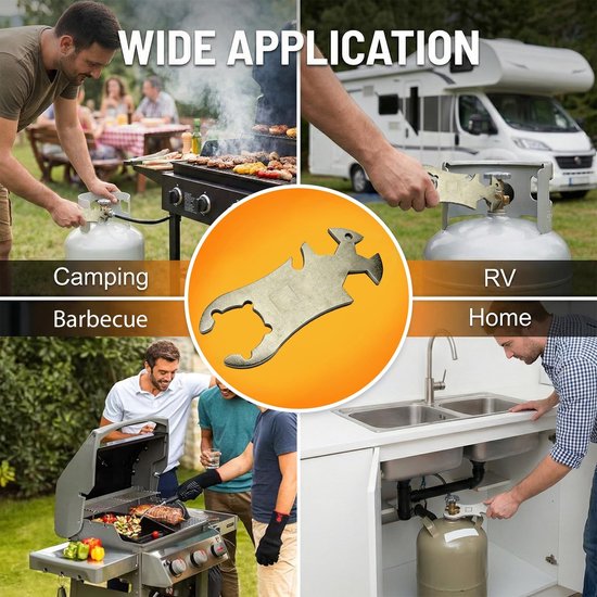 SolidKeus - RVS Gasfles Sleutel Multifunctioneel voor Camping — afbeelding 4