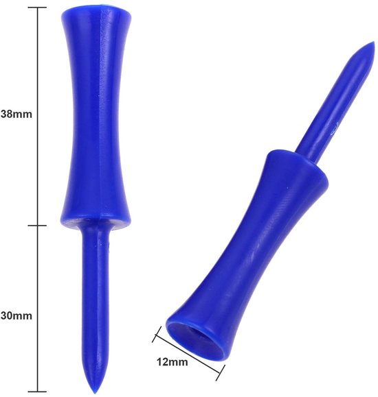 SolidKeus - Set van 100 Stuks Plastic Golf Tees met Hoogtecontrole van Solidkeus — afbeelding 5
