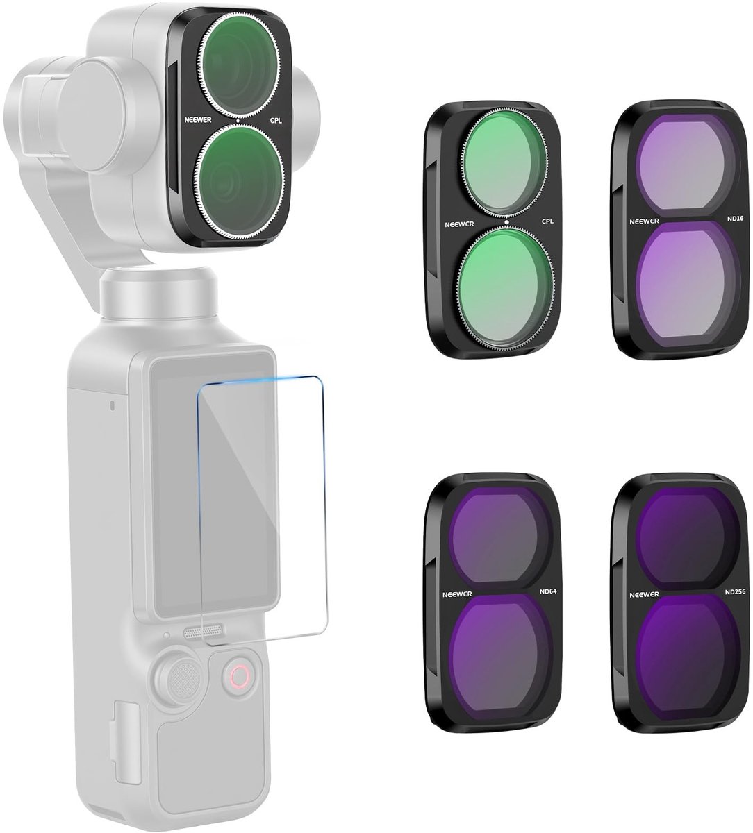 SolidKeus - CPL + ND Filter Set voor DJI Osmo Pocket 4P