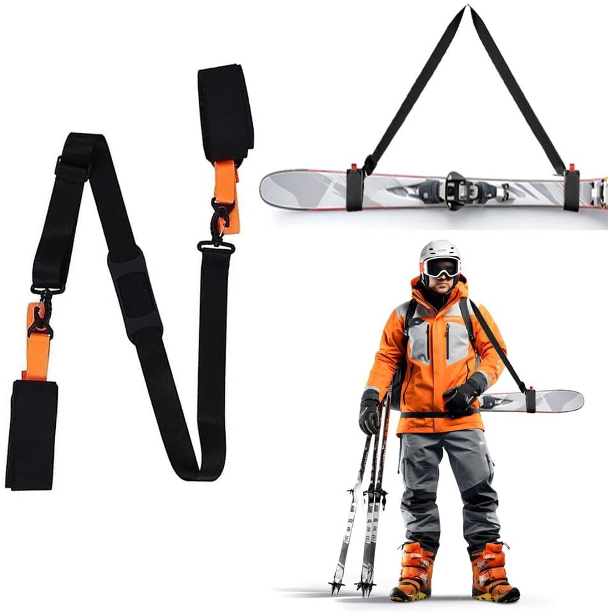 SolidKeus - Verstelbare Ski Strap voor Ski's en Snowboards