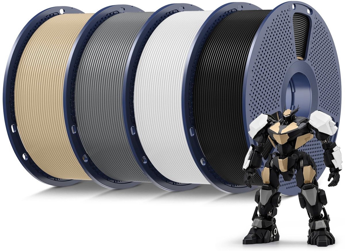 SolidKeus - PLA Filament Set 4kg in Diverse Kleuren voor 3D Printers