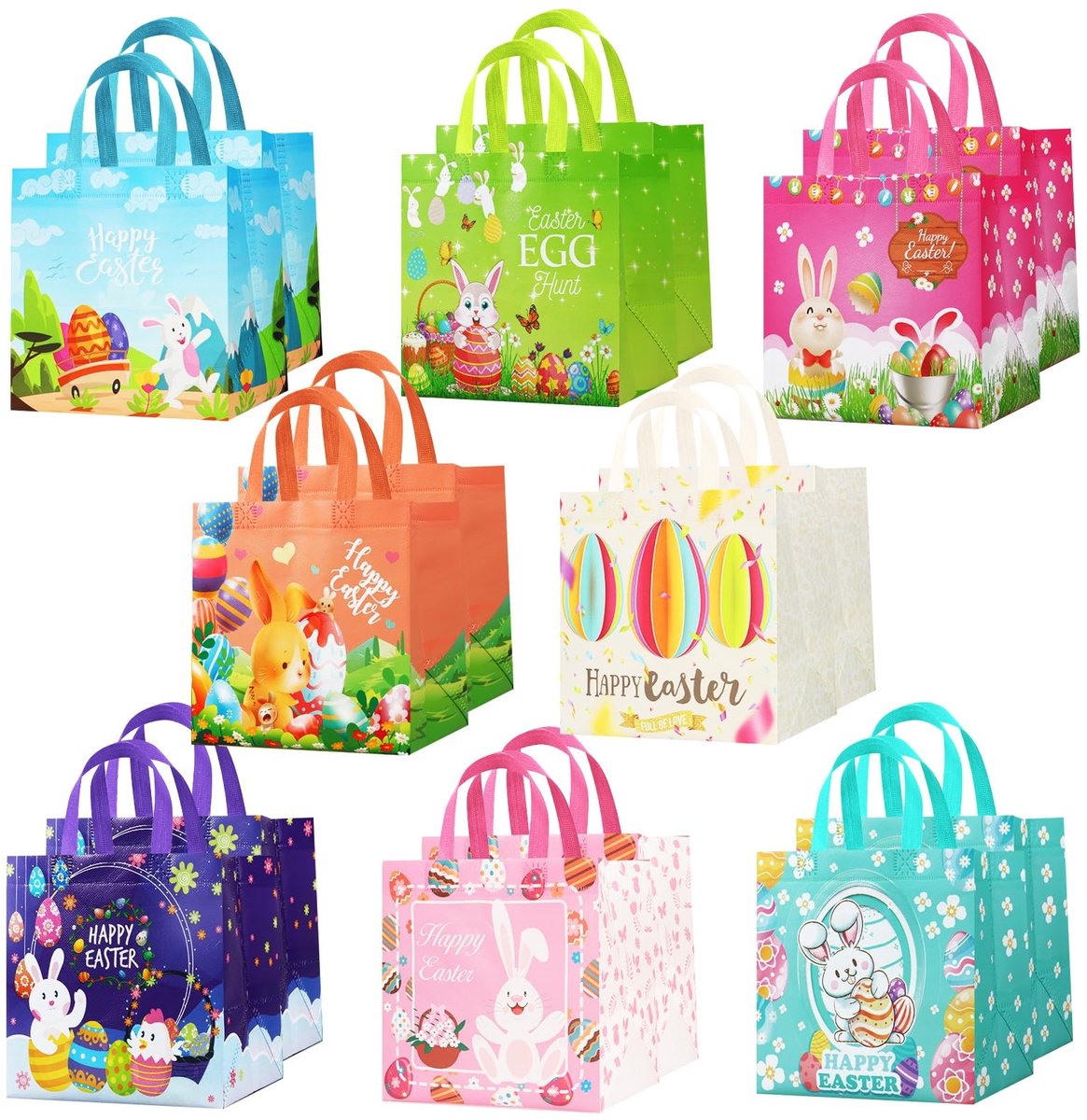 SolidKeus - 16 Paasgeschenkzakjes voor Eierenjacht en Decoratie