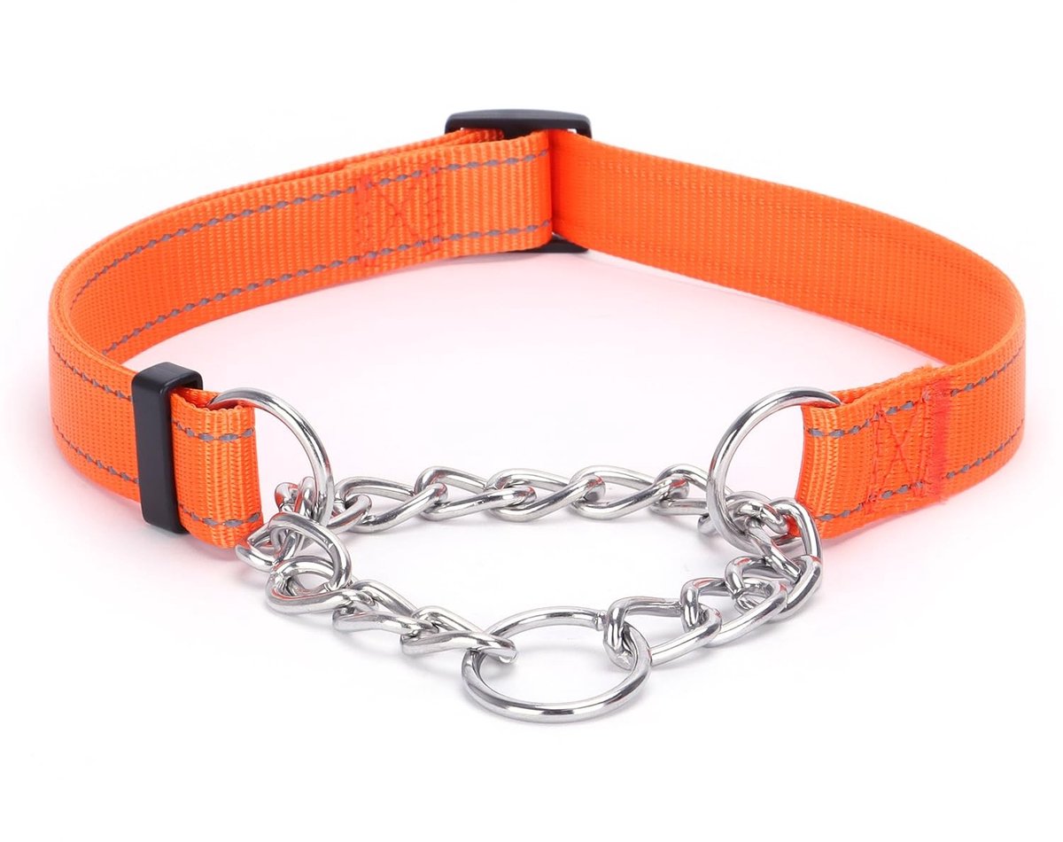 SolidKeus - Martingale Hondenhalsband van RVS met Reflectie
