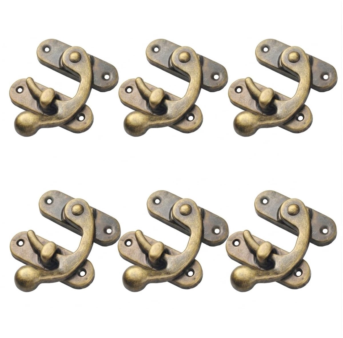 SolidKeus - 6 Stuks Antieke IJzeren Koffersloten voor Craft DIY Projecten