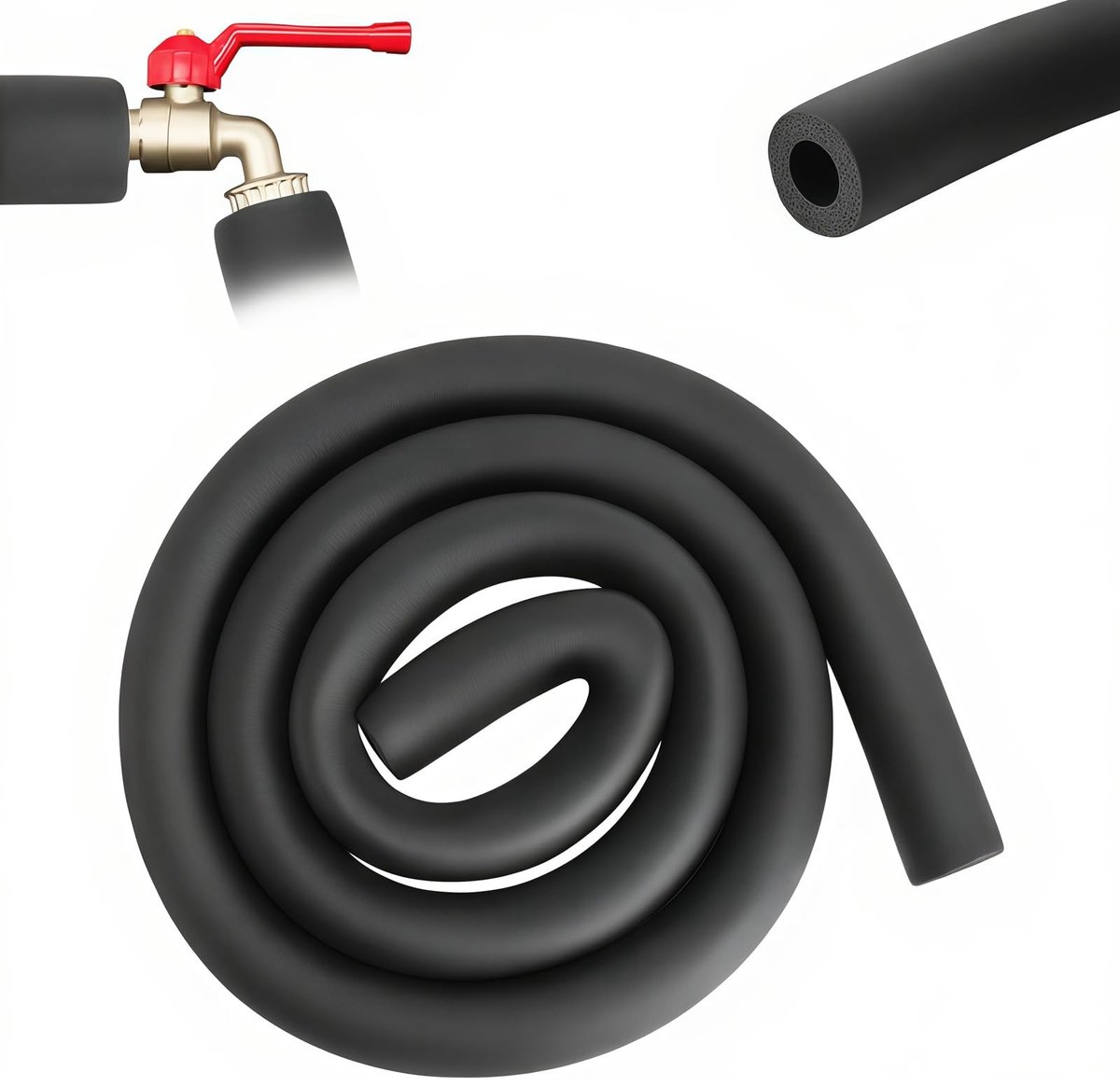 SolidKeus - Rubber Foam Pijpisolatie voor Verwarmings- en Waterleidingen 1.8 m