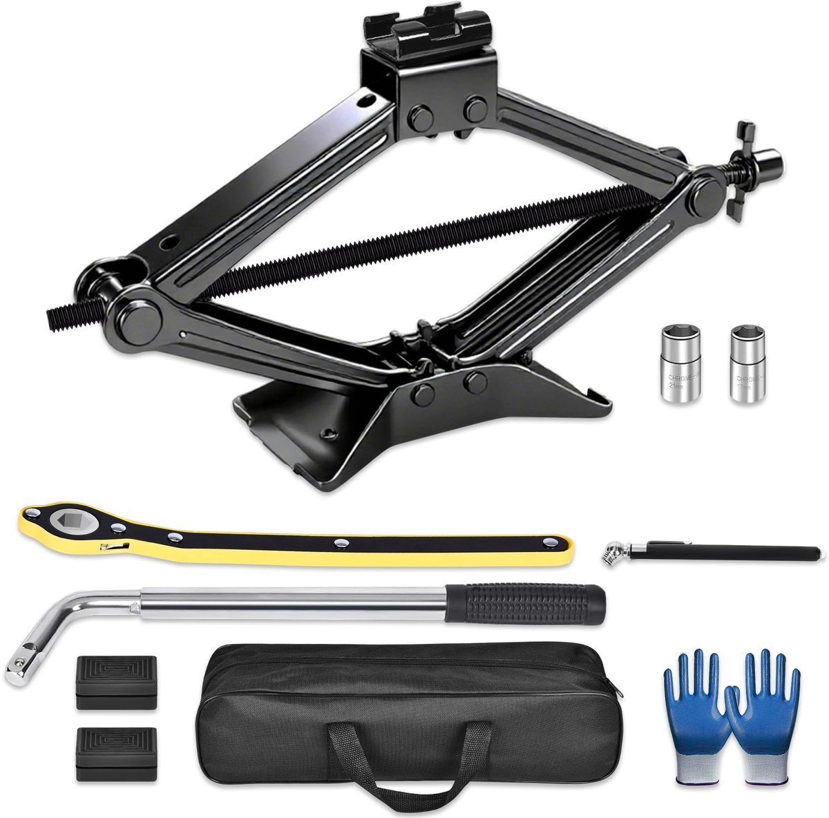 SolidKeus - Scissor Jack 2.5T met Rubberen Stootkussens