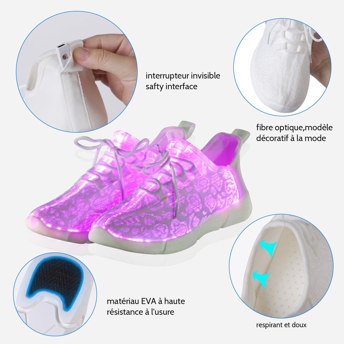 SolidKeus - Oplaadbare LED Sneakers voor Dames en Heren