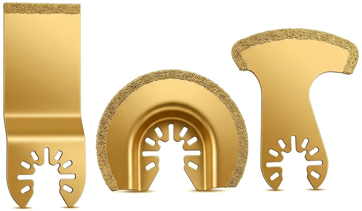 SolidKeus - Set van 3 Oscillerende Diamantzaagbladen voor Multifunctioneel Gereedschap