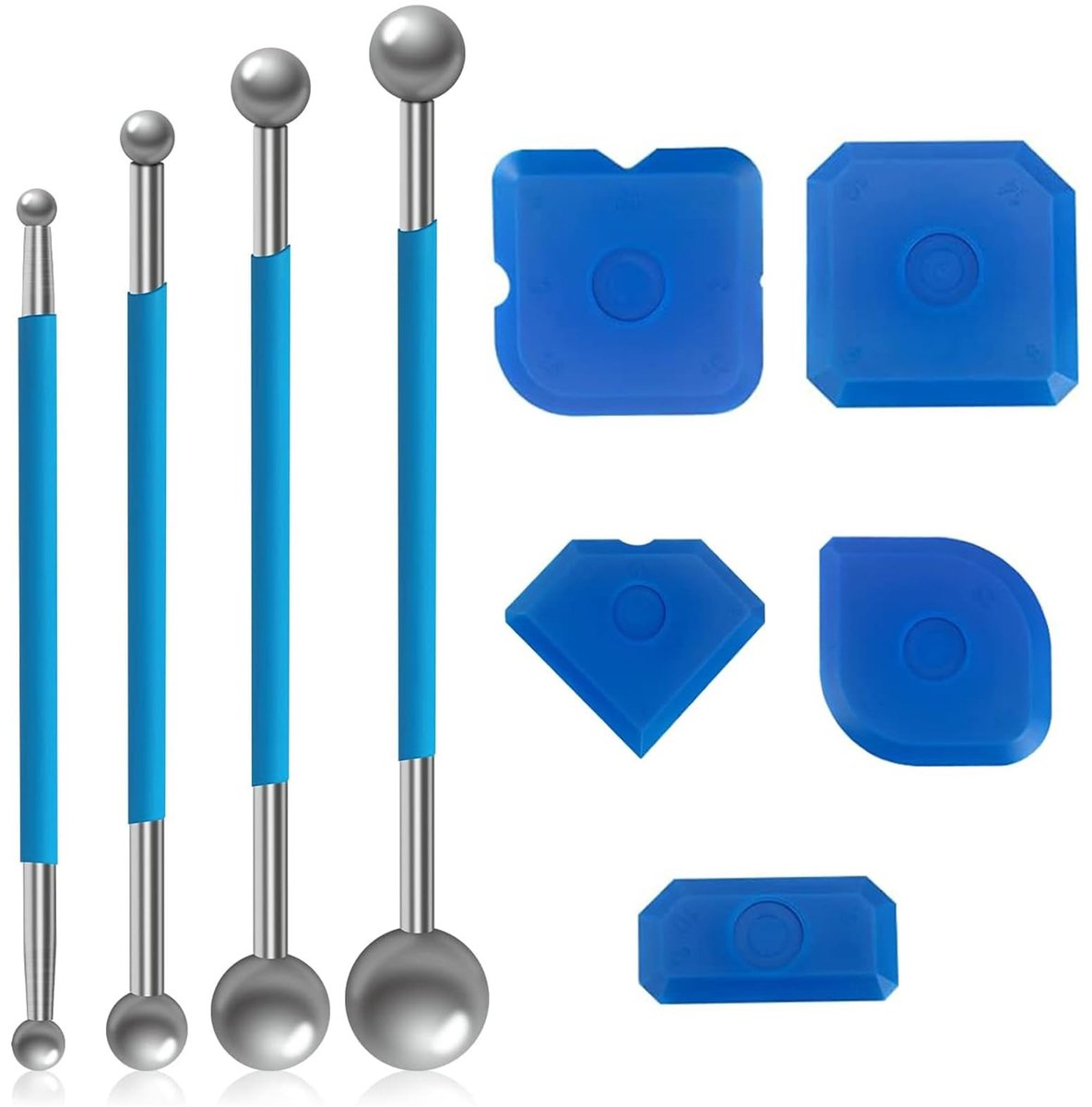 SolidKeus - Set van 9 Professionele Siliconen Gereedschap Scrapers