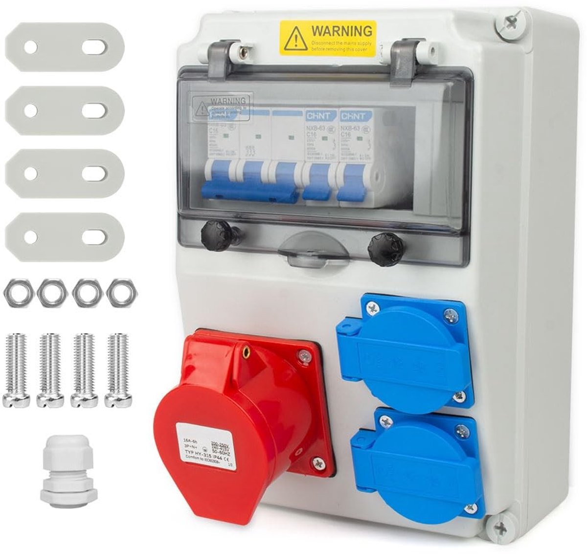 SolidKeus - 230V Power Distributor met IP44 Behuizing
