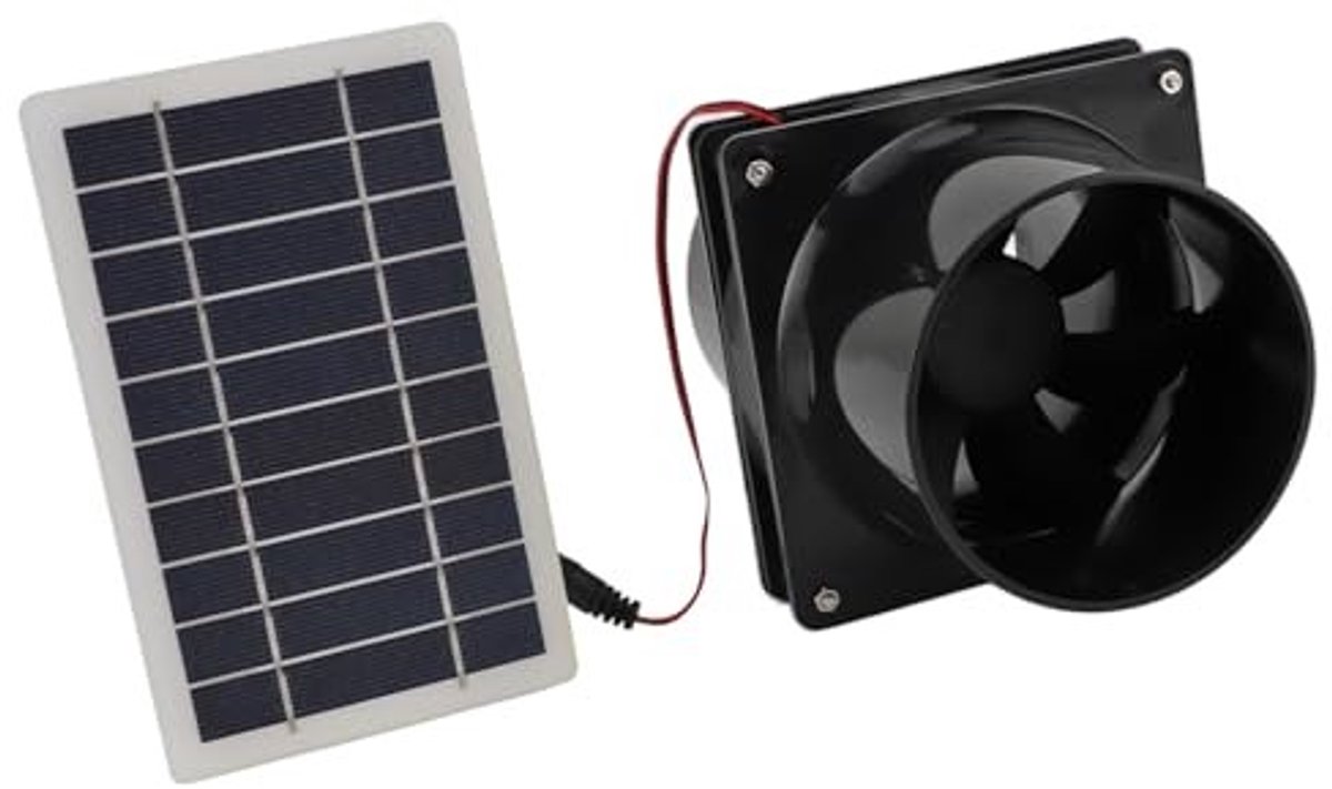 SolidKeus - 10W 12V Zonnepaneel Ventilator Set voor Koeling