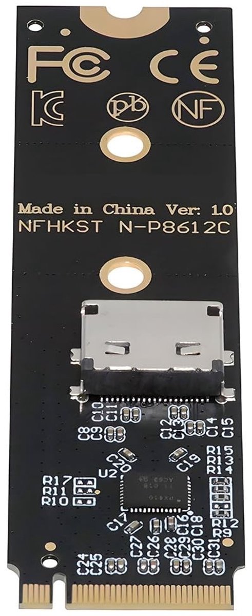 SolidKeus - PCI-E4.0 M.2 M-key naar Oculink Host Adapter voor NVME SSD